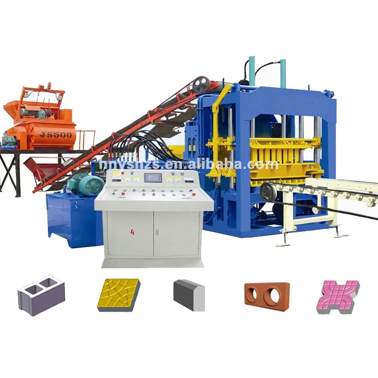 Máquina de fabricación de bloques de cemento de qt6-15d, línea de producción automática de bloques de cemento qt 10 15