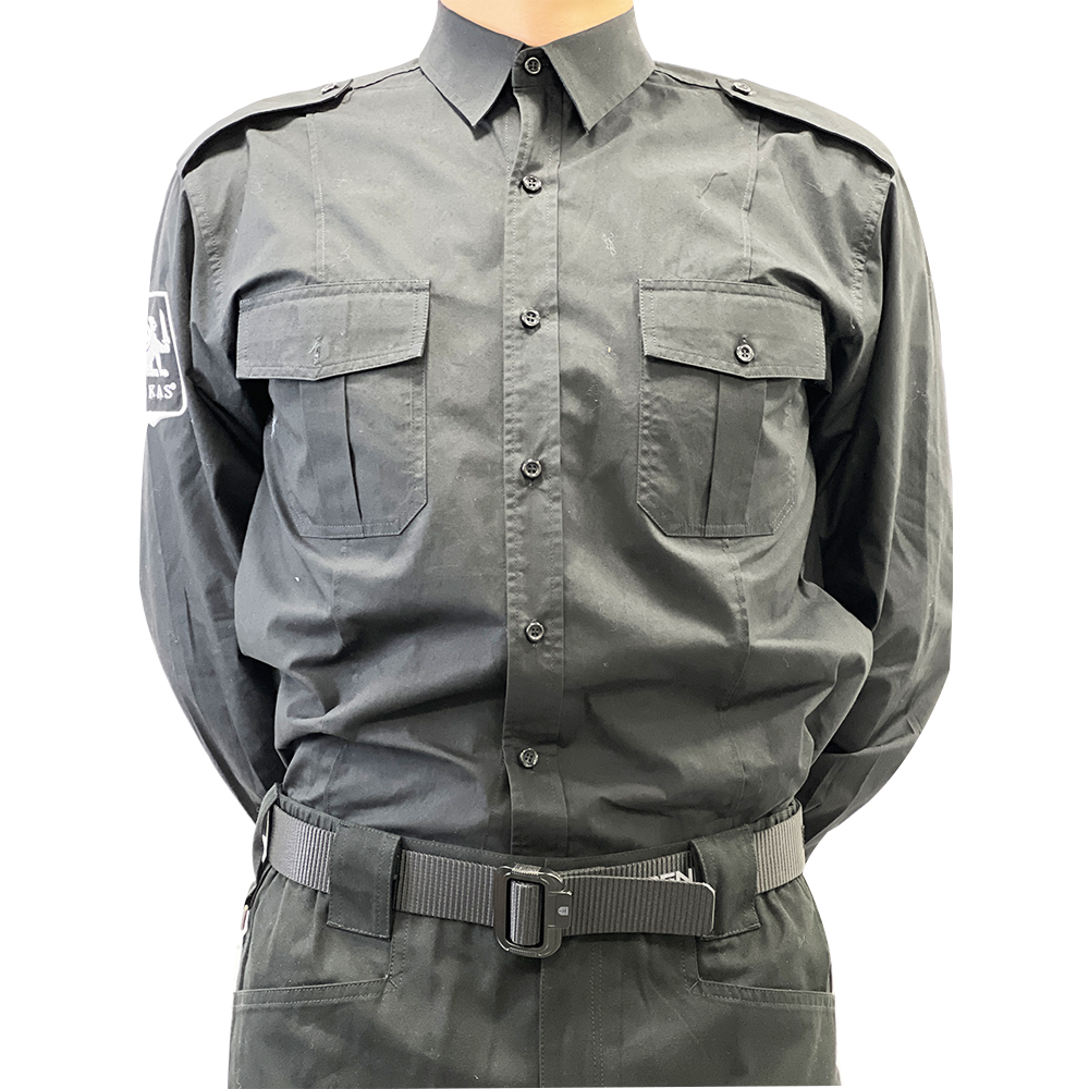 Mens Short Sleeve Shirt And Lightweight Tactical Pants Custom Design Grey Uniform Security Guard