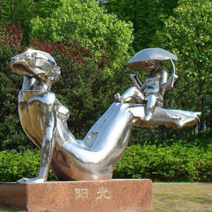 Outdoor <strong>Pop</strong> Art Statue Stainless Steel Human Sculpture for Sale - Product Image 4