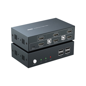 Interruptor Kvm de doble Monitor OEM ODM, interruptor de clave de acceso rápido, Usb, Hdmi, 4K, 30Hz, Displayport, 2 puertos