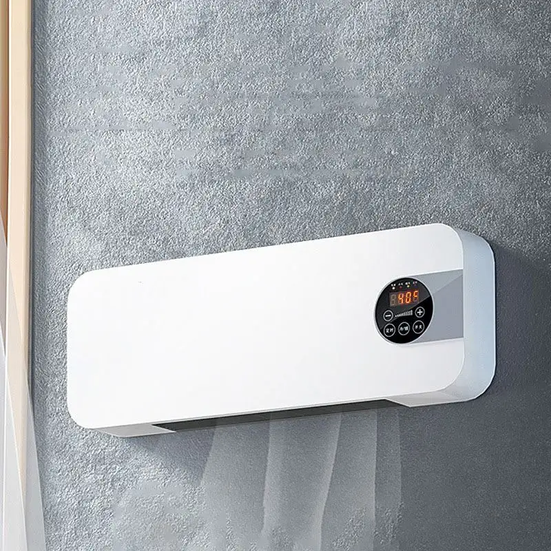 جهاز تكييف هواء صغير متنقل لتدفئة وتبريد المنزل، مدفأة الحمام المنزلية، مدفأة غرفة النوم الكهربائية المثبتة على الحائط