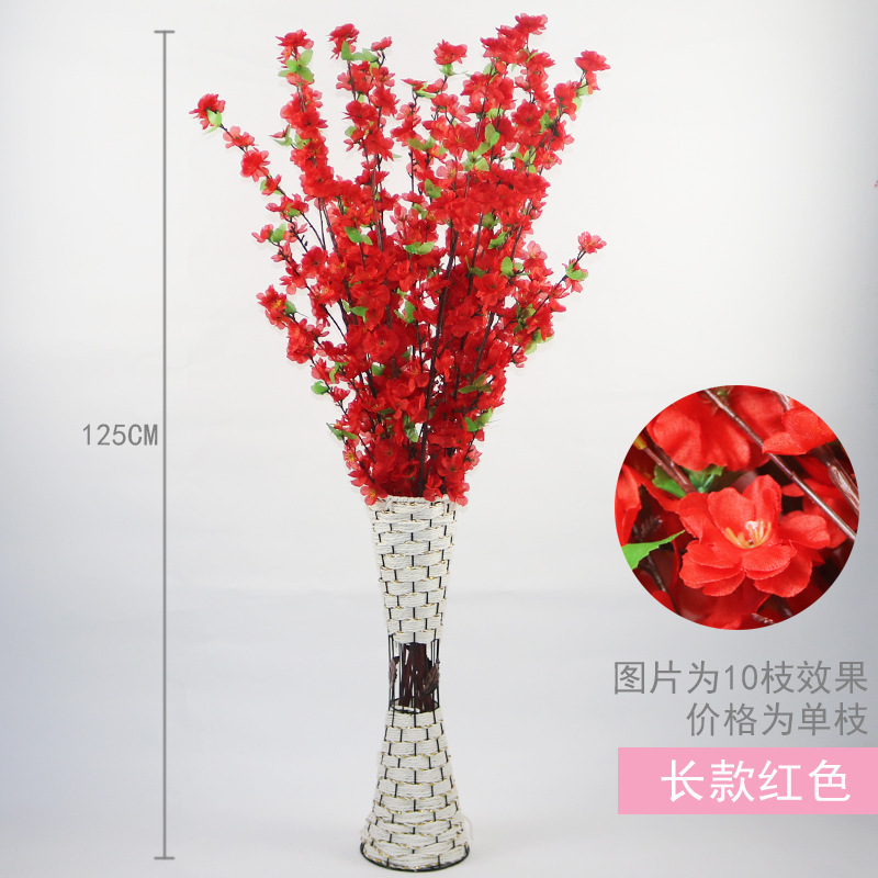 Robe longue fleur de pêcher - Rouge
