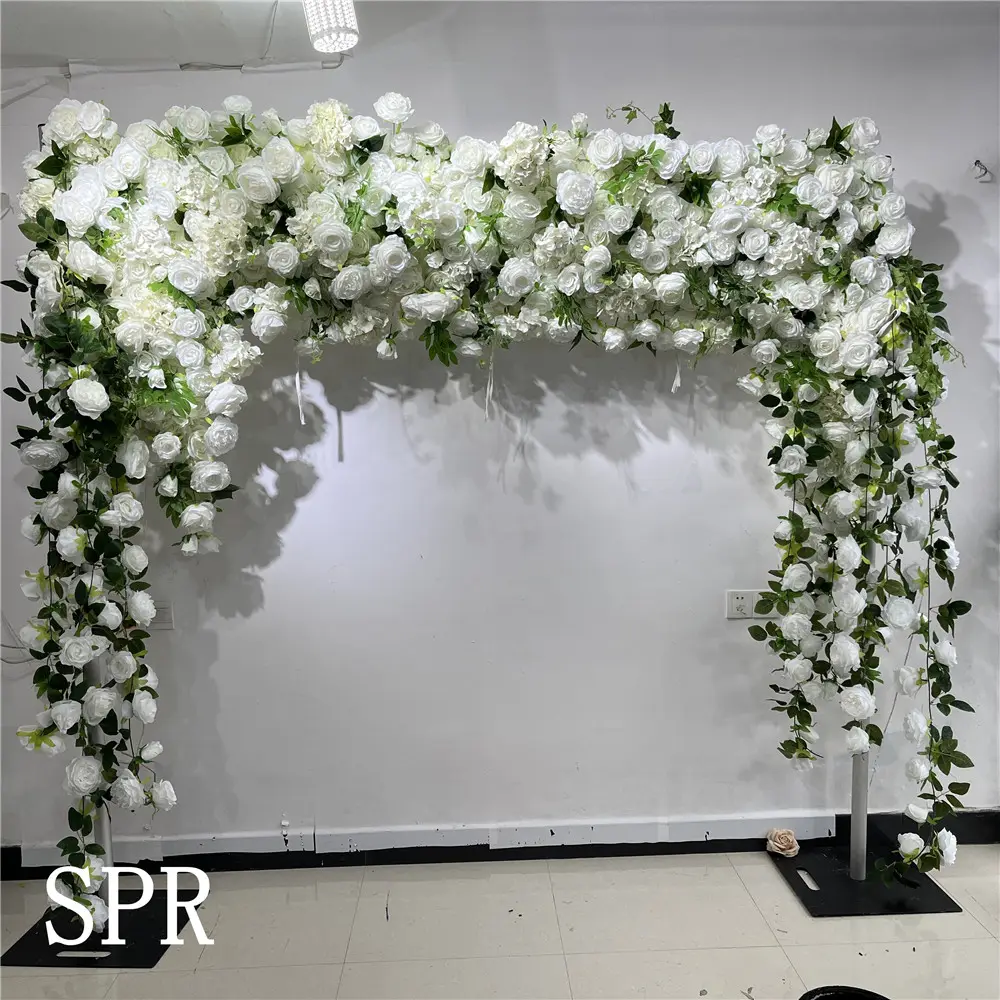 SPR Casamento Backdrop Rose hortênsia flor painel de parede pano para casamento indoor outdoor Decoração Simulação Lawn arch flor