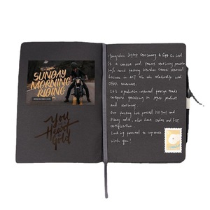 Custom A5 Fabric Linen Hardcover <strong>Notebook</strong> <strong>with</strong> <strong>Elastic</strong> Closure <strong>Printed</strong> Paper Cover for Diary Use or Gift Giving - Product Image 3