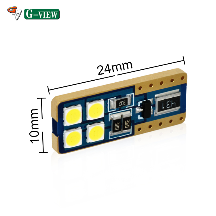 T10 8SMD 3030 แคนบัส 10-30V