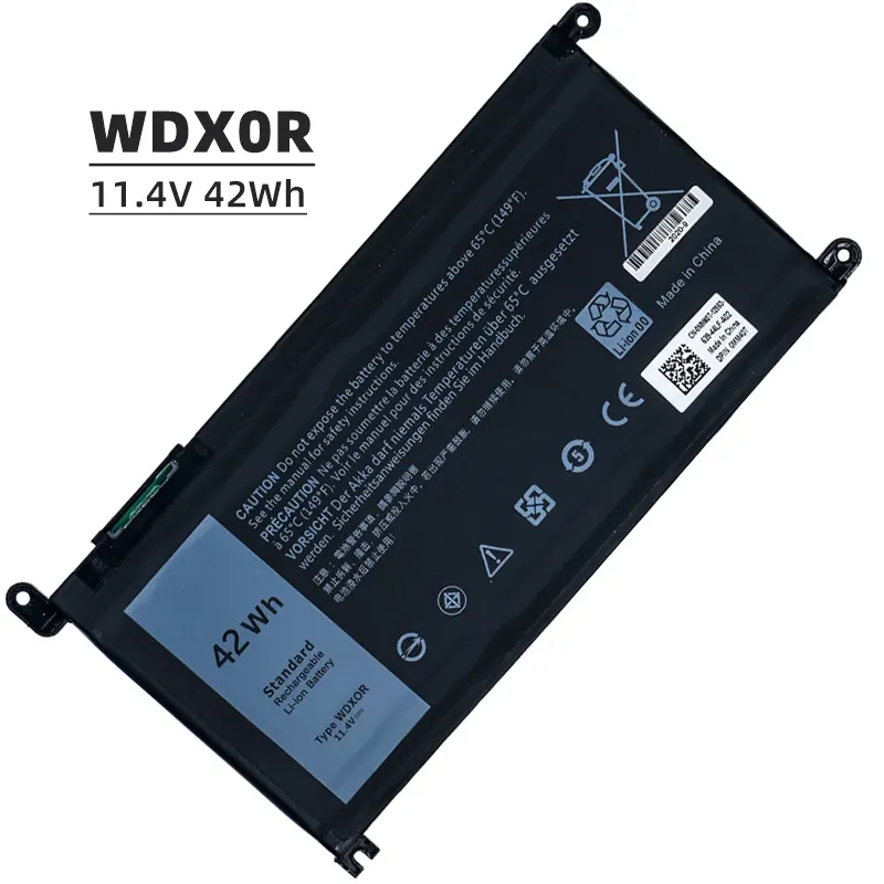 Batterie authentique WDX0R 42WH pour ordinateur portable DELL Latitude 3180 3189 3390 Vostro 14 5468 15 5568 Inspiron 13 5379 17 5767 5770