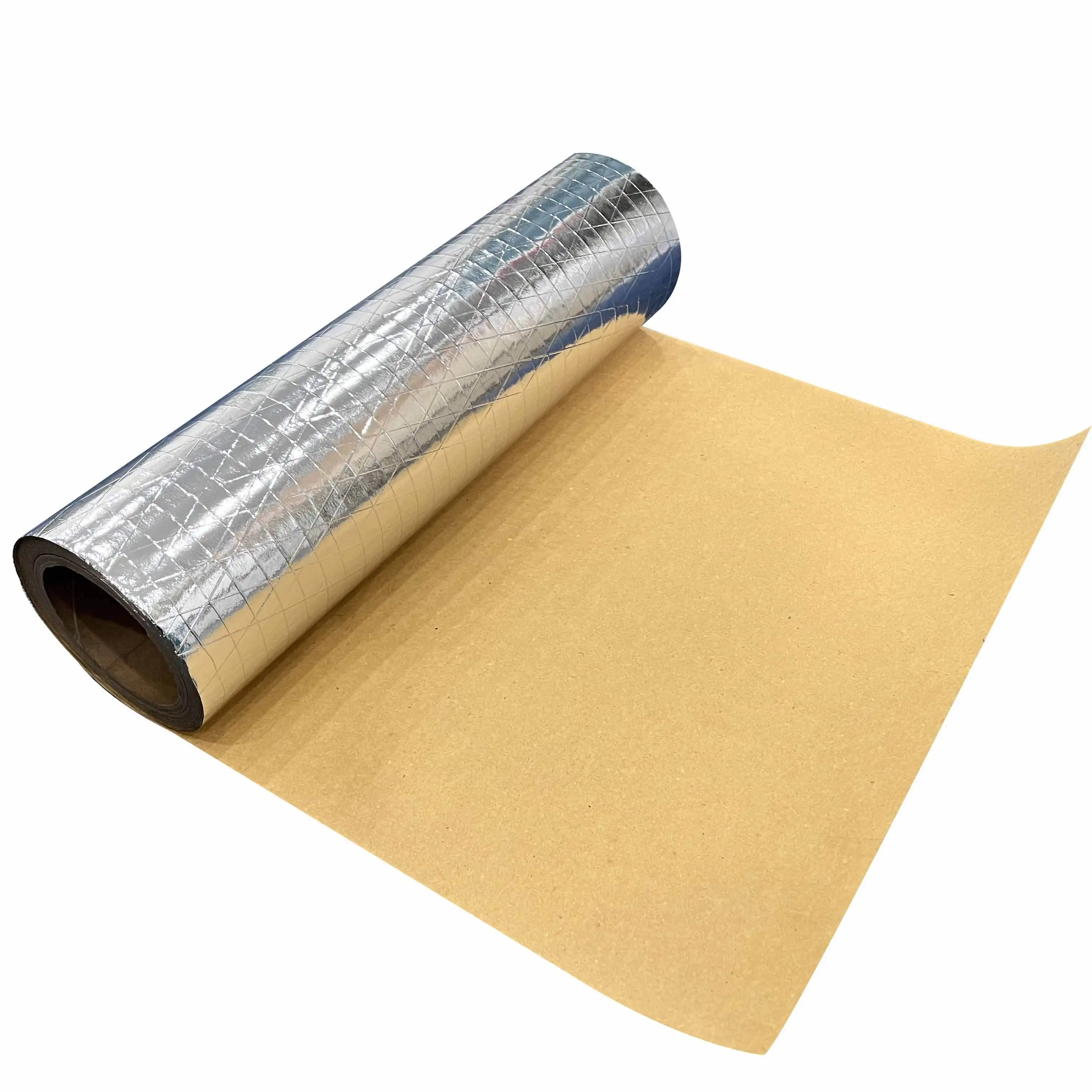Customized Foil Scrim Kraft Paper heat sealing aluminum foil insulation For Steel Roof Insulation
