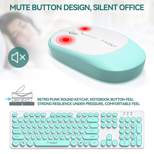 Combo de ratón y teclado inalámbrico TF770 2.4GH, colorido ratón de teclado ultrafino USB 104 teclas para ordenador portátil y - Product Image 3