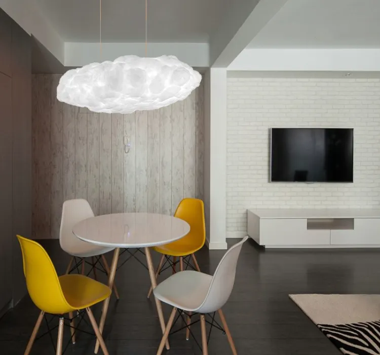 الموضة الحديثة القطن الغيوم شكل ضوء فندق مطعم الديكور سحابة الثريا قلادة مصباح