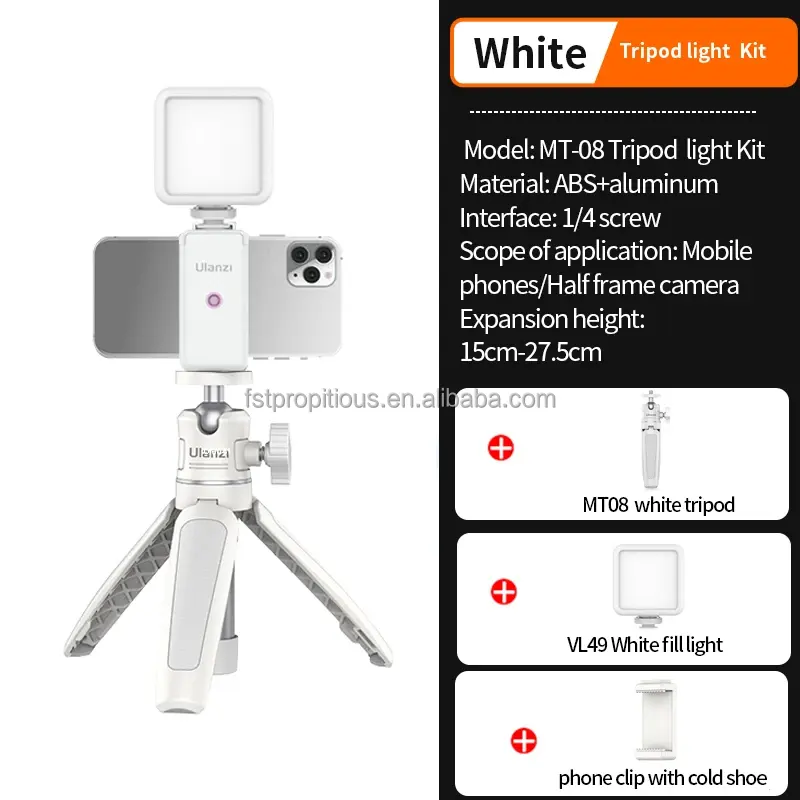 ขาตั้งกล้อง + ที่วางโทรศัพท์ + สีดำอ่อน