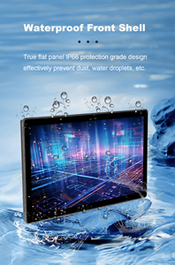 Pantalla táctil industrial personalizada de borde estrecho, monitores de Panel de pantalla táctil Lcd Led de 15,6 pulgadas
