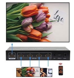 Conmutador HDMI 4K con extractor de audio para configuraciones de pantalla Ultra HD Conmutador HDMI 4 en 1 con control remoto y soporte HDR - Product Image 1