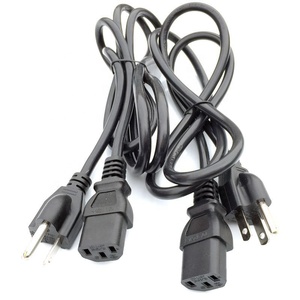 สายไฟ3Pin สีดำ JIS PSE ยาว1.5ม. พร้อม3x0.75mm2 IEC C5 - Product Image 3