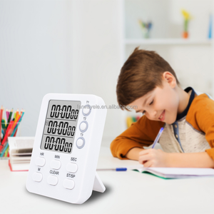 Timer da cucina digitale, 3 canali, conto su/giù, Timer di cottura con allarme ad alto volume, Display di grandi dimensioni, contatore delle ore di conto alla rovescia - Product Image 1