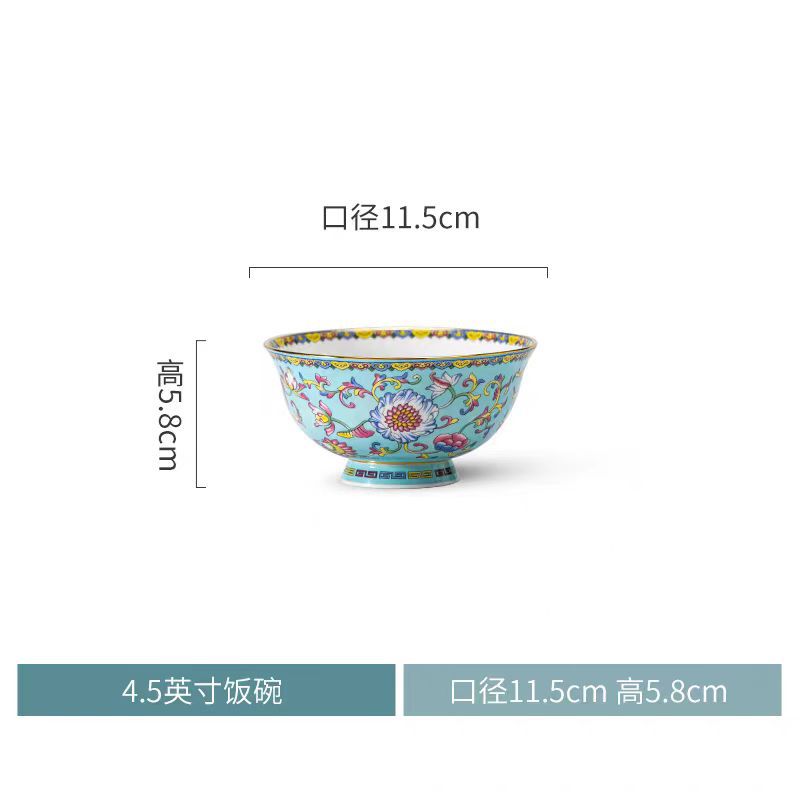 ชามสีน้ำเงินขนาด4.5นิ้ว
