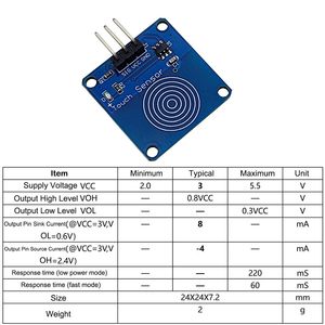 Für TTP223B DC 2-5,5 V kapazitives digitales Touch-Senso-Schalt modul Kompatibel mit Arduino Raspberry Pi - Product Image 6