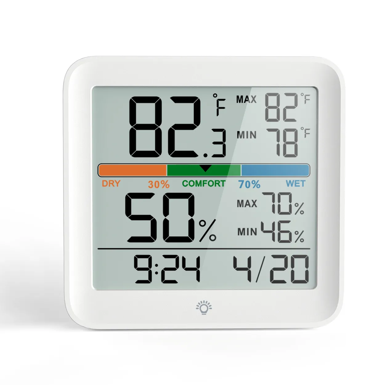실내 방 LCD 날씨 역 경보를 가진 전자 온도 습도 미터 디지털 온도계 습도계