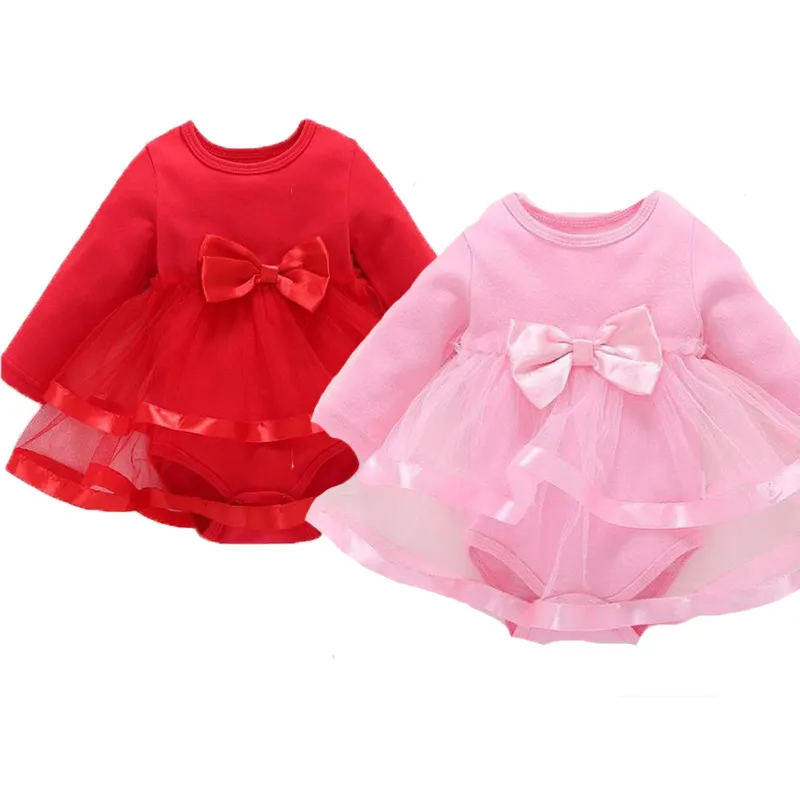 FuYu Baby Girl Sequins Bowknot Dress Infant Toddler Tutu Flower Girls Wedding Birthday Party Romper Dresses