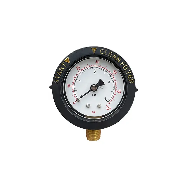 Wasserdichter 2-zoll-becken-sandfilter Start und Reinigung Filter-Druckmaß psi bodenmontage Beckenfilter-Manometer