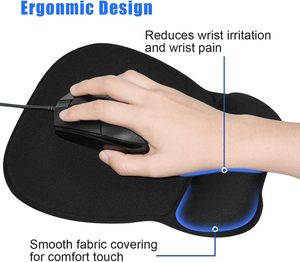 Tappetino per Mouse in Gel ergonomico da 9.4x8.1 pollici con supporto da polso comodo per Laptop e ufficio per alleviare il dolore da Computer - Product Image 5