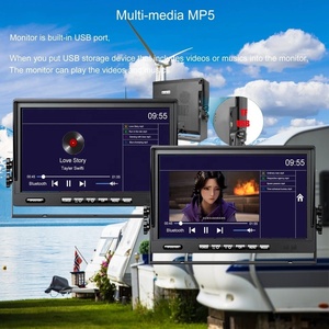9in IPS 4ch DVR USB MP5卡车监视器360视图倒车摄像头，带人工智能BSD智能盲点检测行人车辆套件 - Product Image 3