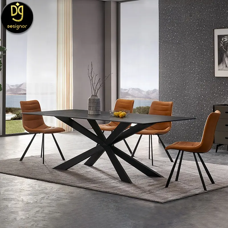 Dg conjunto de 4 conjuntos de design moderno, jogo de design 3d com estampa de preço econômico, altura grande, mobiliário, mesa de jantar e cozinha