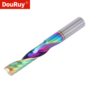 Douruy 2A kaplama katı karbür tek flüt freze kesiciler CNC kesim frezeler 1 flüt yönlendirici bit bir flüt uç freze kesici - Product Image 3