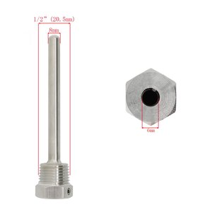 Termopozo NPT de 1/2 pulgadas sin soldadura con sensores de temperatura de tornillo de fijación para caldera casera y fermentador de cerveza - Product Image 1