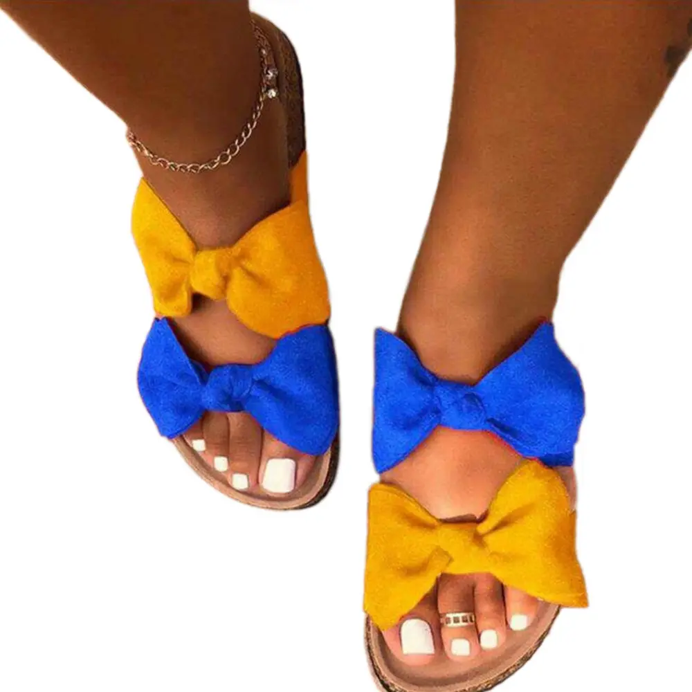 Sandalias de verano con lazo para mujer, zapatos planos con lazo, personalizados, superventas