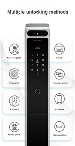 Enrique Tuya 3D yüz tanıma parmak izi üst akıllı kilit Video kapı zili Wifi App kilidini dijital kart anahtar Rfid şifreli kapı kilidi - Product Image 4