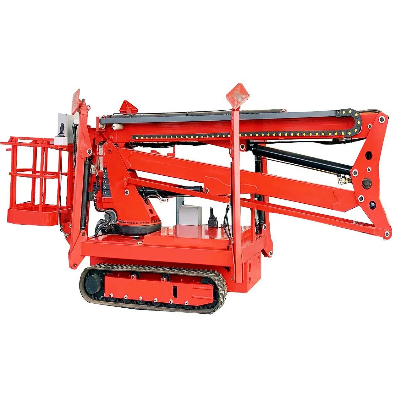 เครื่องยกไฮดรอลิกไฟฟ้าต้นไม้แมงมุม Areal Articulated Boom Lift,บูมลิฟท์ตีนตะขาบบูมลิฟท์1ตันแบบยืดหดได้