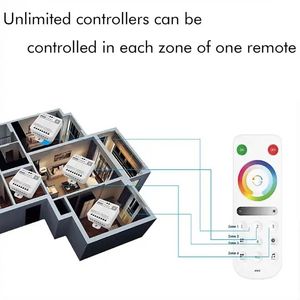DC5V ~ 24โวลต์ SPI + 5CH PWM All In One Bule tooth WIFI ควบคุม LED สำหรับ12ประเภทแถบไฟ LED - Product Image 2