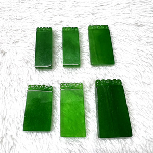 หินหยกเจไดต์สีเขียวใสแบบ DIY,เครื่องประดับหินแกะสลักแบบมือจี้สำหรับพม่า - Product Image 1