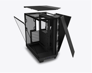 NZ-XT H6 Flow RGBコンパクトデュアルチャンバーミッドタワーエアフローケース、RGBファン付きPCケースゲーミングデスクトップ用 - Product Image 5