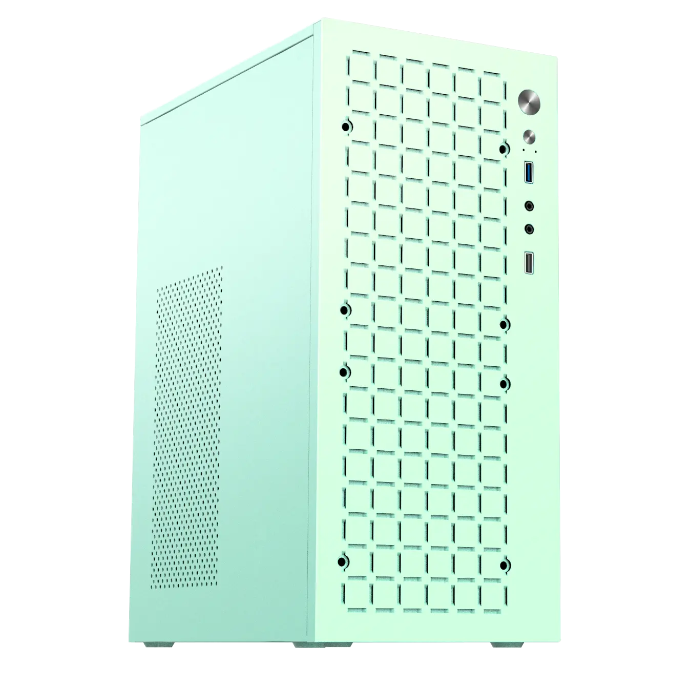 Más popular de alta calidad Gaming PC Computadora de escritorio Gaming Micro ATX Case Micro ATX Computer Case (Blanco y Negro)