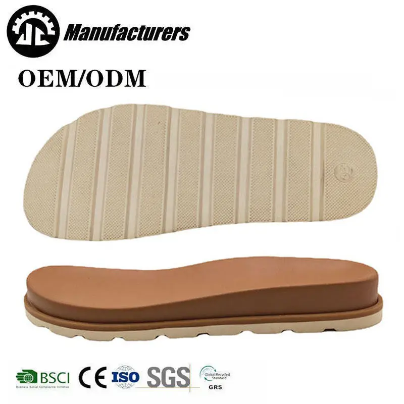 Üreticileri doğrudan tedarik iki renkli TPR + PU orta taban kombinasyonu kadın terlik rahat sandal sole toptan