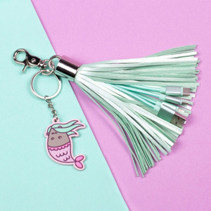 Hot Selling <strong>2</strong> <strong>in</strong> <strong>1</strong> &amp; 3 <strong>in</strong> <strong>1</strong> PU Leather Tassel Keychain with USB Charger Cable Nylon Jacket for IOS Devices and Computers - Product Image 1