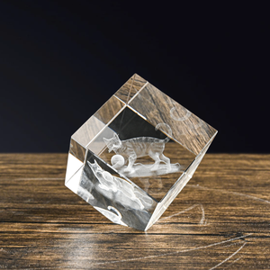 Jy Sản phẩm mới bán sỉ K9 pha lê <span class=keywords><strong>Cube</strong></span> 3D khắc laser tinh thể thủ công mỹ nghệ quà tặng doanh nghiệp - Product Image 3