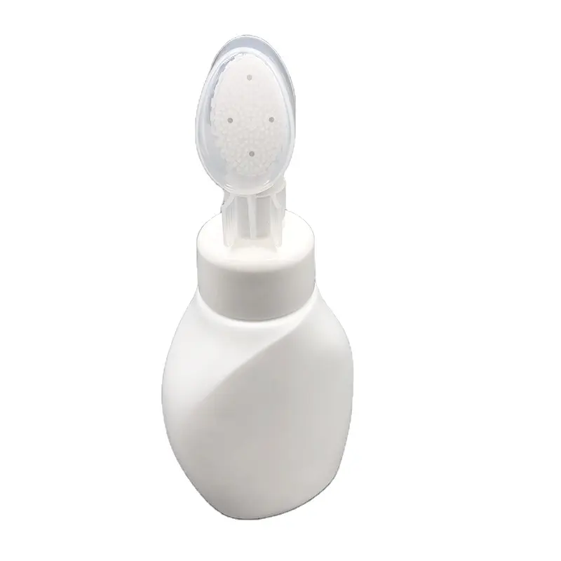 PP Plastic 43mm Soft Silicone Brush Foam Soap Pump Dispenser 43mm Bottle Facial Cleaning Foam Lids Bottle Caps Closures
