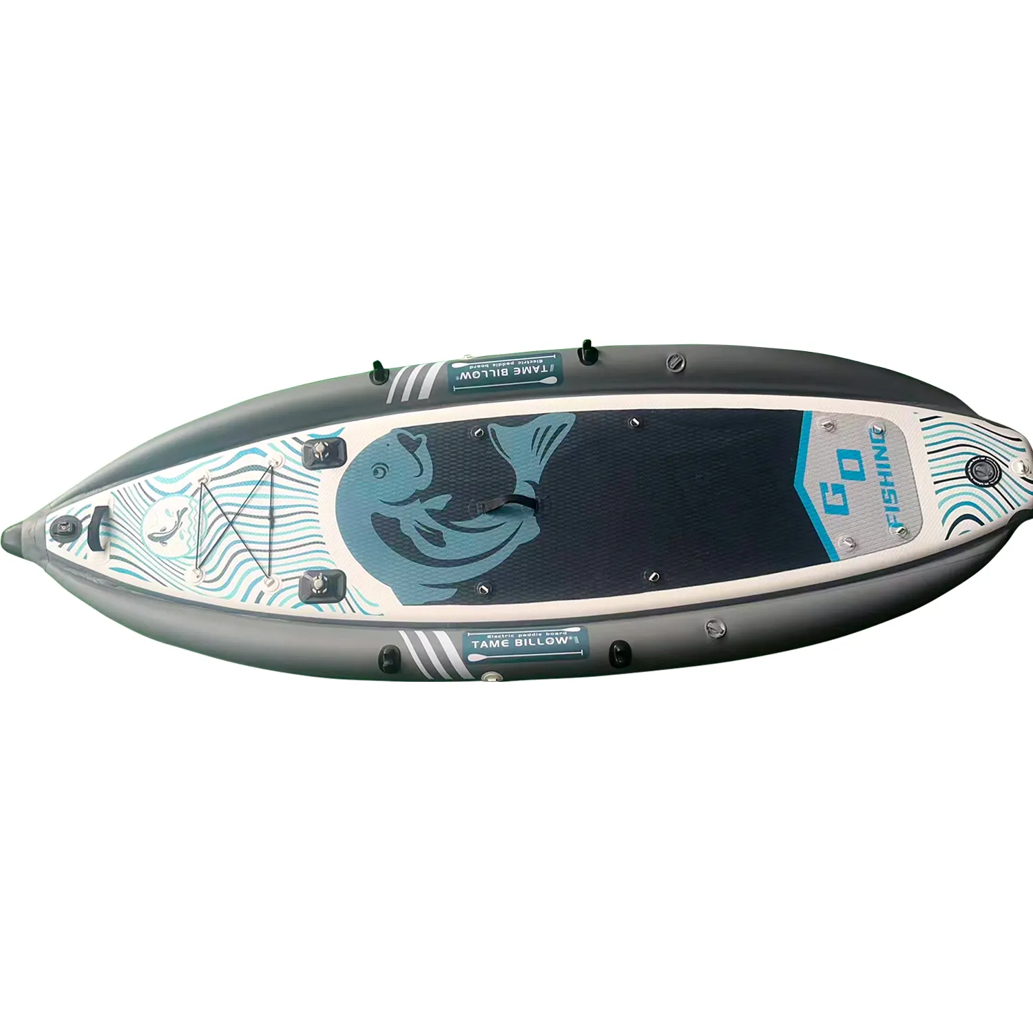 2024 Tame Billow Surfboard Motorized Inflatable Pedal Fishing Kayak Boat With Motor For Outdoor Water