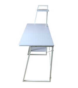 <strong>Computer</strong> Desk with 3 Tier Storage Shelves on Left , Study Writing <strong>Table</strong> with Bookshelf <strong>for</strong> Home Office Bedroom, White - Product Image 6