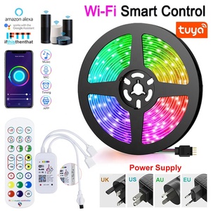 Alexa Google Home Magic home Tuya smart music Wifi контроллер IP20 IP65 гибкий SMD 5050 RGB светодиодные полосы комплект света
