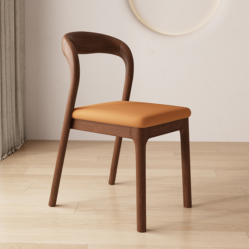 Walnut + Orange Leather