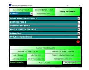 Per RENAULT TOOLS PRO SOFTWARE 2023 OBD2 RESET CRASH BOS-CH per NISSAN TPMS RADIO CODE KM lavorare con cavo OBD-LINK ELS27 ELM327