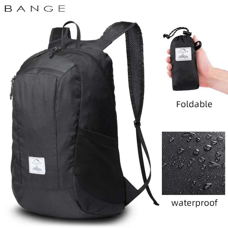 Factory cheap light foldable backpack men nylon black men boys bag fashion sports waterproof custom laptop backpack