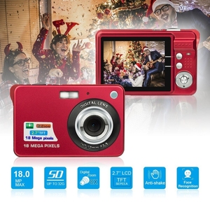 卸売2.7インチ18メガピクセル8倍ズームHDデジタルカメラカードタイプ子供用自動カメラ、SDカードスロット付き (赤) - Product Image 2