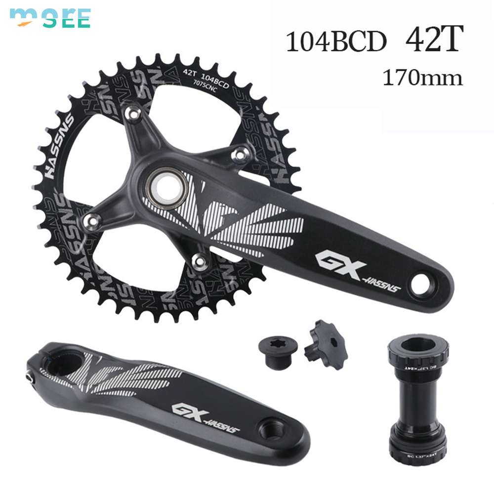 170mm black crank + bottom bracket + 42t