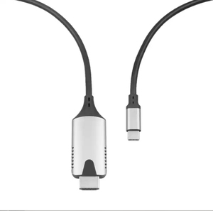 支持HDMI的设备黑色聚氯乙烯USB3.1 C型至HDMI 4K 60hz公对公电缆适配器转换器，出厂价格