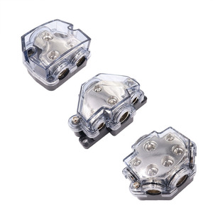 1X0 Gauge in / 2X4 Gauge Out 2 Way Power Distribution Ground <strong>Distributor</strong> Block for Car Audio Amplifier Splitter - Product Image 5