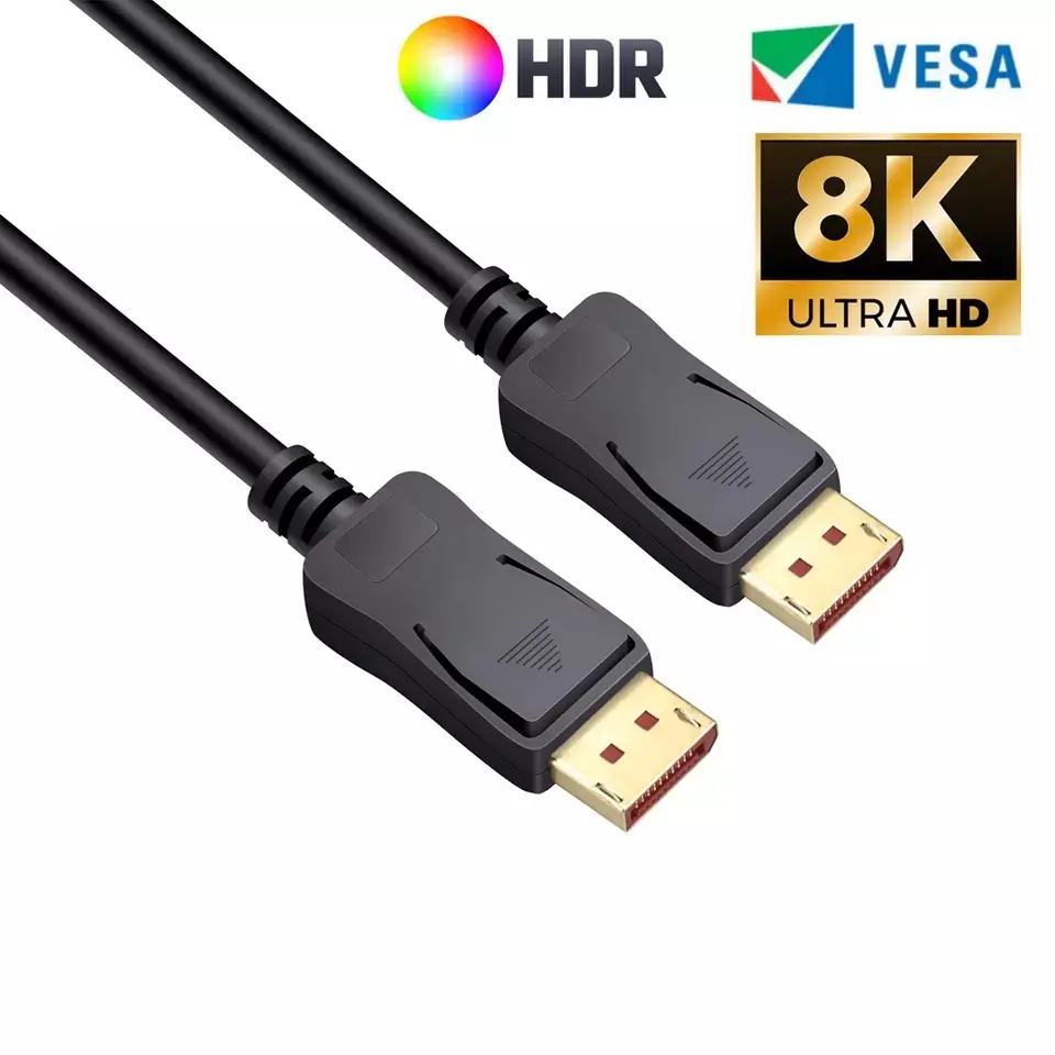 DisplayPort Cable 8k 4K@60Hz DP to DP ABS 6Ft High Speed DP Cablu Compatible with Gaming Streaming PC Monitor Laptop TV